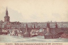 <h3>Poškození Karlova mostu po povodni v roce 1890</h3><p>Při povodni v září 1890 protrhly most klády z utržených vorů, které se o Karlův most zarazily a bily do jeho pilířů</p><hr /><a href='http://www.facebook.com/sharer.php?u=https://www.milujuprahu.cz/poboreny-karluv-most-takhle-to-vypadalo-kdyz-ho-strhla-voda/' target='_blank' title='Share this page on Facebook'><img src='https://www.milujuprahu.cz/wp-content/themes/twentyten/images/flike.png' /></a><a href='https://plusone.google.com/_/+1/confirm?hl=en&url=https://www.milujuprahu.cz/poboreny-karluv-most-takhle-to-vypadalo-kdyz-ho-strhla-voda/' target='_blank' title='Plus one this page on Google'><img src='https://www.milujuprahu.cz/wp-content/themes/twentyten/images/plusone.png' /></a><a href='http://www.pinterest.com/pin/create/button/?url=https://www.milujuprahu.cz&media=https://www.milujuprahu.cz/wp-content/uploads/2013/12/1000285_545453605500875_416814349_n.jpg&description=Next%20stop%3A%20Pinterest' data-pin-do='buttonPin' data-pin-config='beside' target='_blank'><img src='https://assets.pinterest.com/images/pidgets/pin_it_button.png' /></a>