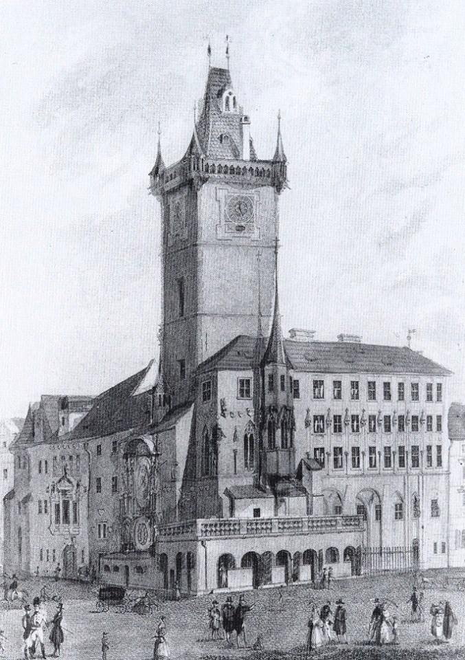 Rok 1830 - Foto vybral a popisky pořídil facebookový profil Staroměstská radnice v Praze