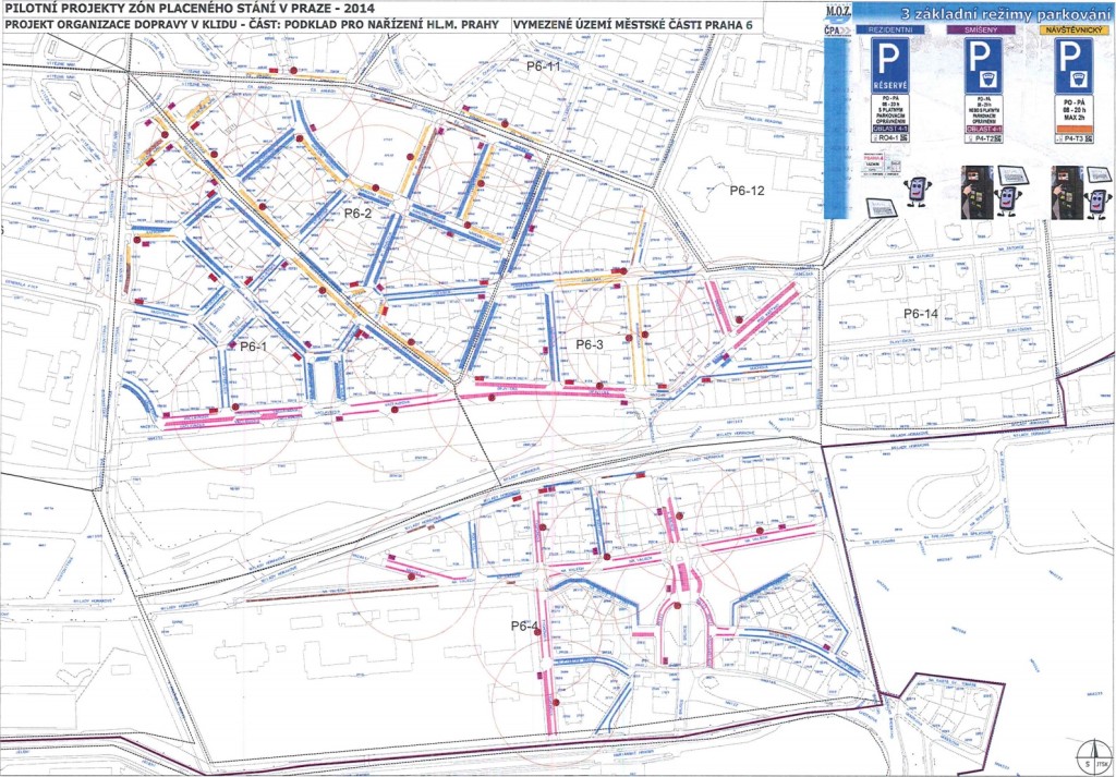 Takhle budou vypadat zony na Praze 6 - Mapa: Technická správa komunikací