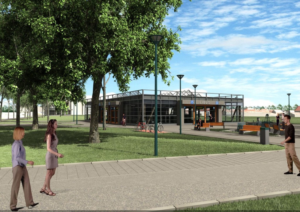 Návrh podoby stanice trasy D Libuš (exteriér) - Vizualizace Metroprojekt
