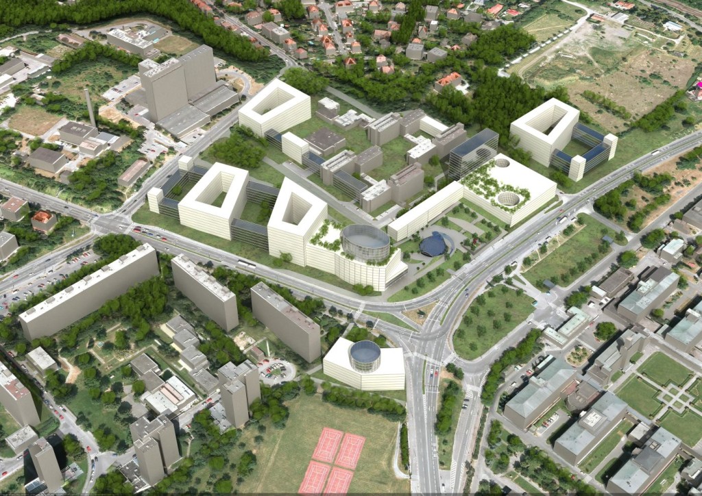 Územní situace stanice trasy D Nemocnice Krč - Vizualizace Metroprojekt