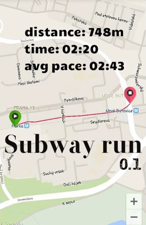 Mapa z videa Martin Nytry: Race the Tube 0.1 - Prague Runners 19/10/2014