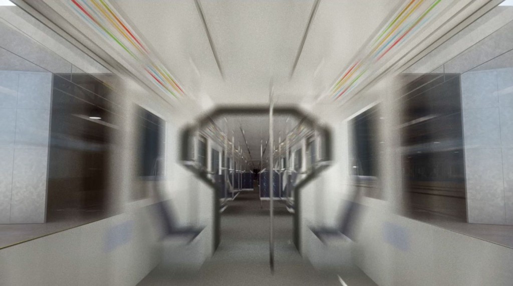Průchozí vlakové soupravy - koncepce řešení DÚR- Vizualizace Metroprojekt