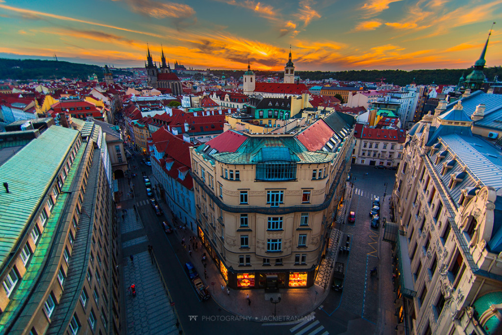Praha z Prašné brány Foto: Jackie Tran