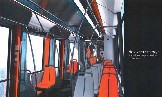 Nová koncepce designu útrob tramvaje  - Nákres DPP