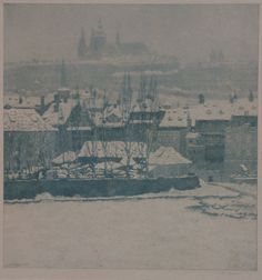 Zimní Praha - Foto: Jaromír Stretti Zamponi (1882-1959) 