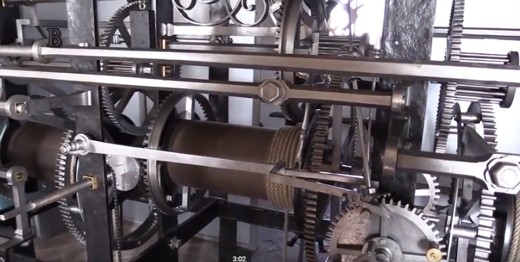 Tento hodinový stroj určuje pražský čas už více než 400 let - Foto: Repro z videa Jaroslava Mareše - Badatele. net