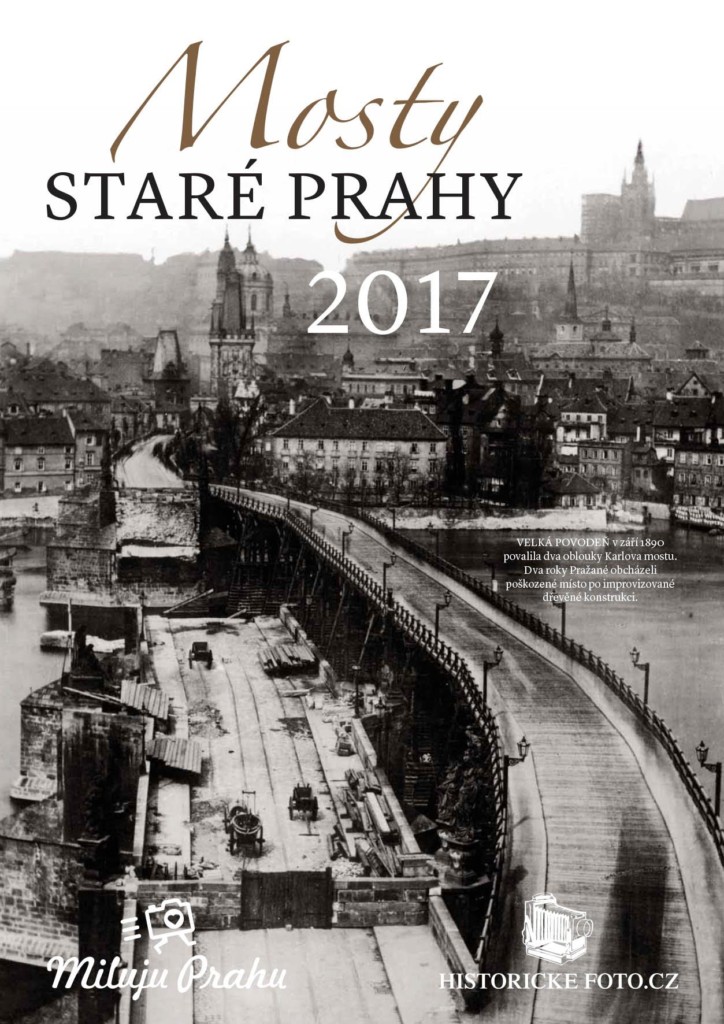 Kalendář Mosty staré Prahy k dostání na eshopu Mlluju Prahu