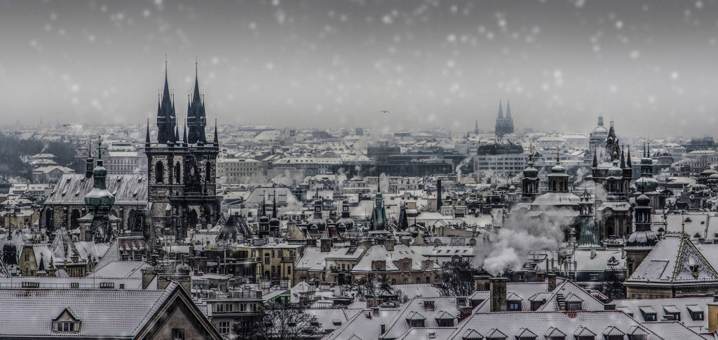 Pohled na Prahu v lednu.- Foto: Milan Bachan